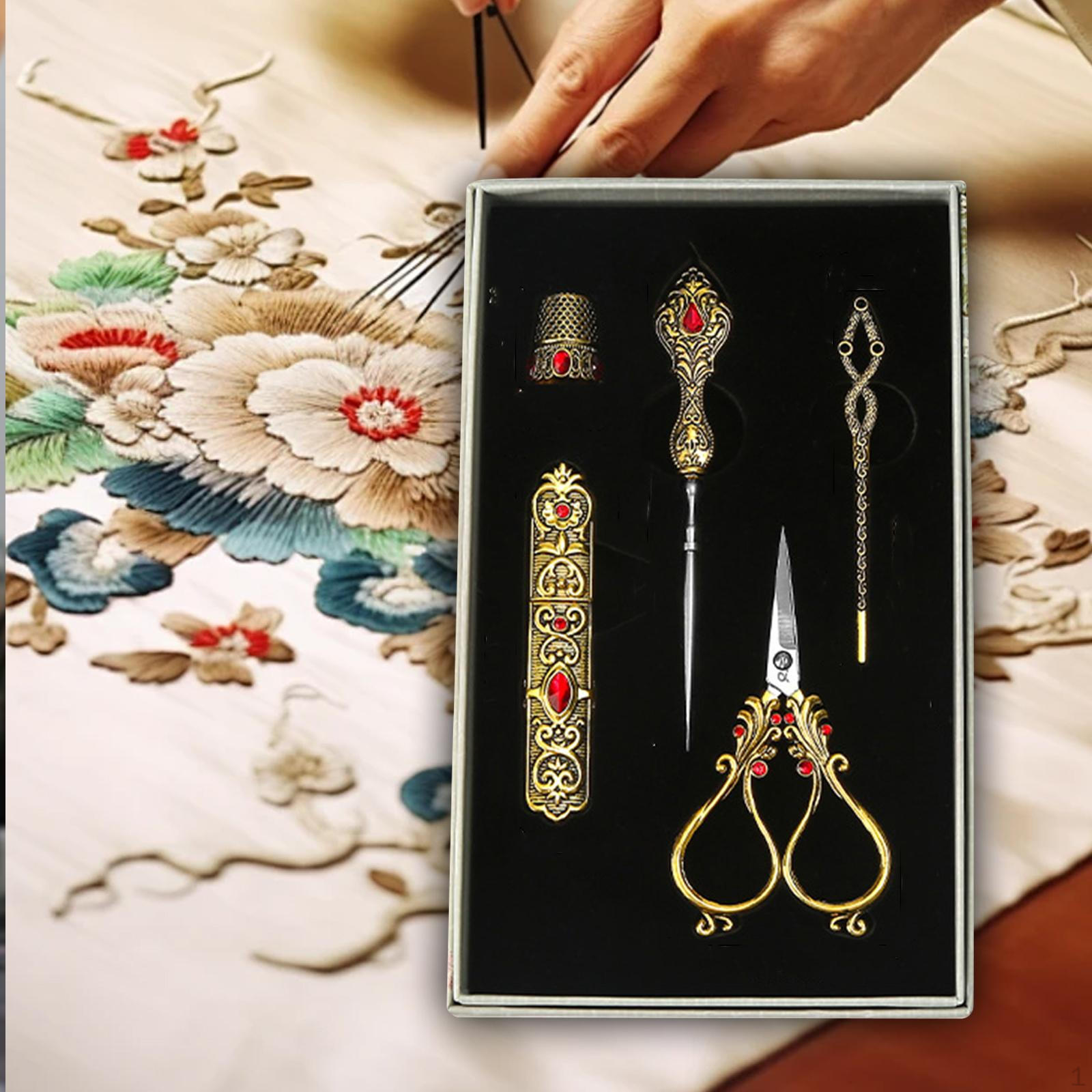 Complete Sewing Set with Embroidery Scissors And Tailor Tools for Craft Projects