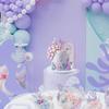 28PCS Rainbow Cake Toppers Colorful Balls Mermaid Cake Decorations for Wedding Baby Shower Girls Boys Birthday Party Supplies