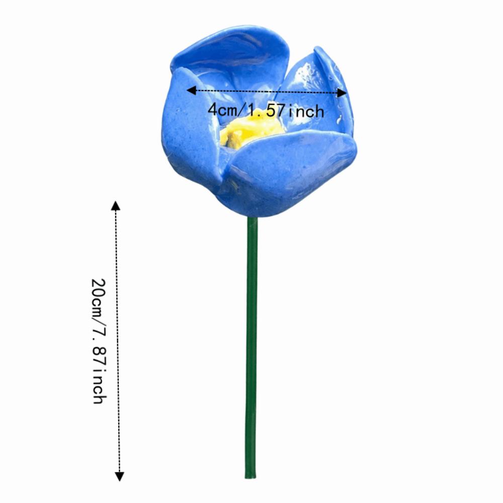 3 Stück Blumenförmiger Bienen-Schmetterling Wasserspender Keramik Bienen Bewässerungsstation Büro Dekoration