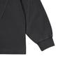 Cutout Patch Pigment Hooded Long Sleeve Charcoal