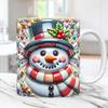 Tazza da caffè in ceramica tazza da tè pupazzo di neve cappello di Natale tazza