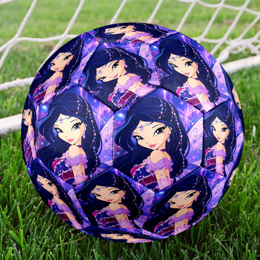 Winx Club Theme Size 5 Soccer Ball, Suitable for Both Indoor and Outdoor Matches, a Gift Suitable for Everyone.
