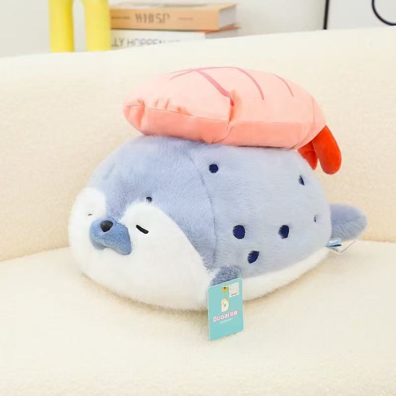 New Sushi Seal Sea Otter Plush Doll Doll Pillow Gift Birthday Gift for Children and Friends