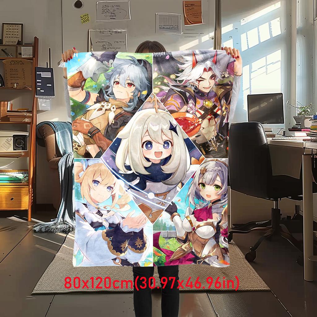 Genshin Heroes Blanket Soft And Portable All Season Home Bed Sofa Blanket Office Travel Nap Break Warm Blanket