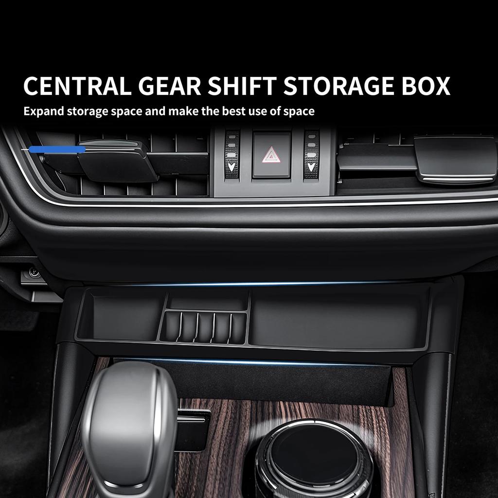 LHD Gear Storage Tray Black Orange Silicone Console For Lexus ES 2025 Anti Slip Organizer Interior Car Modification Accessories