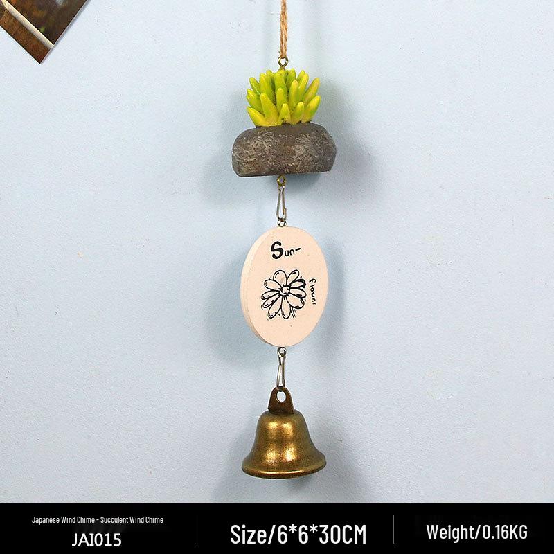 Totoro Ceramic Wind Chime Ornament - Cute Japanese Wall Decor for Girls' Bedroom