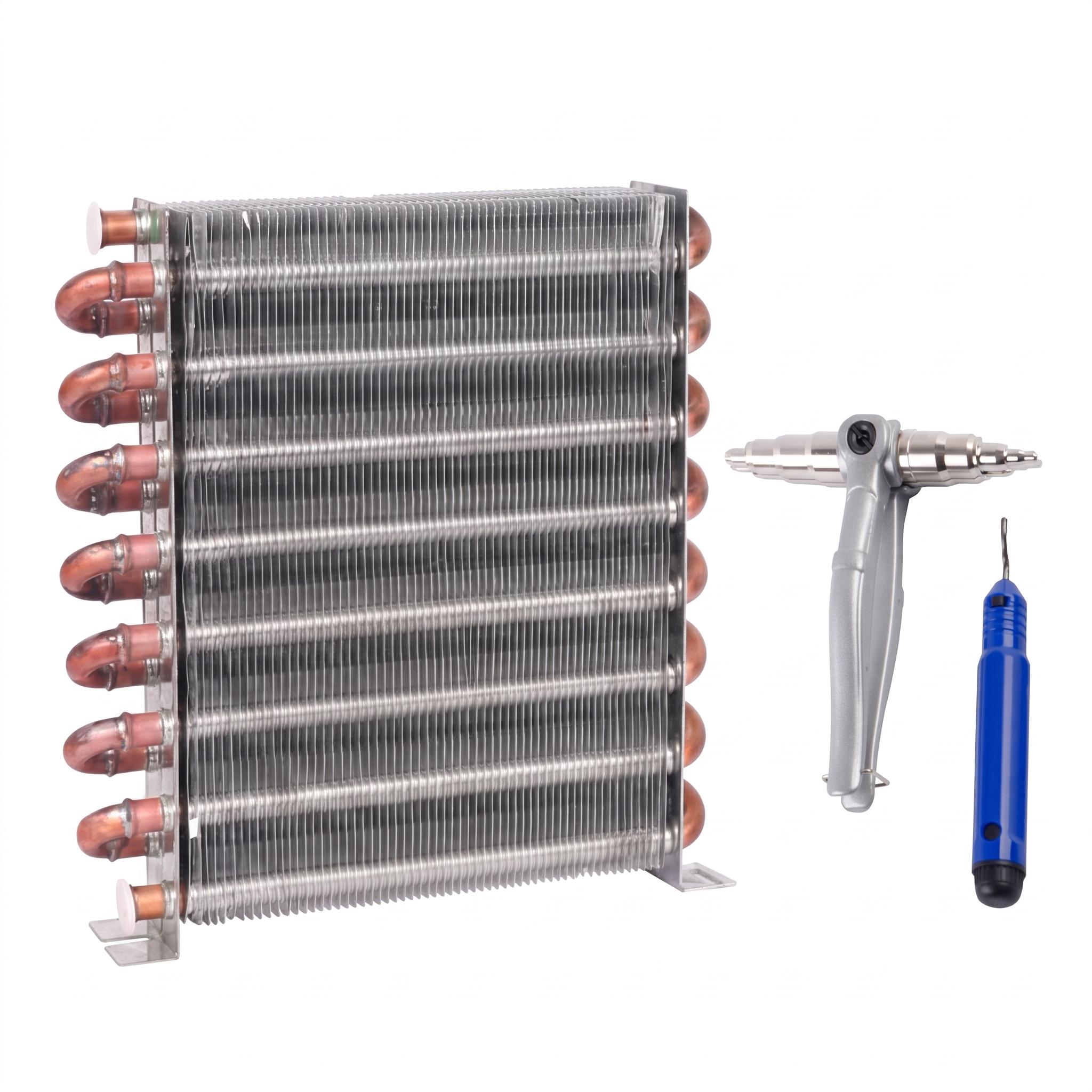 Finned Tube Condenser Universal Fit Copper