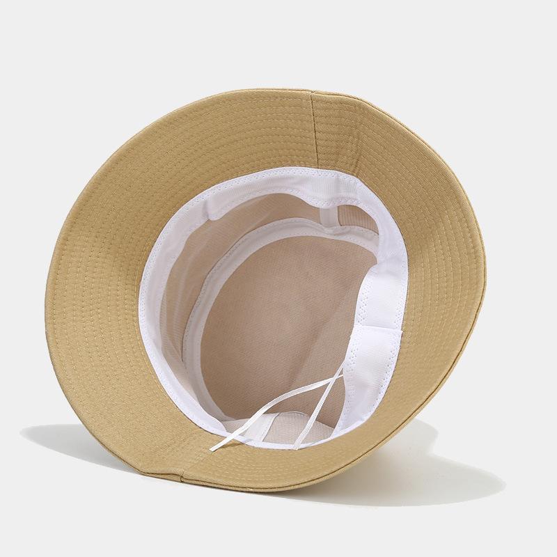 New Men's Copper Buckle Gas Eye Light Plate Bucket Hat Women's Tide Simple Solid Color Casual Basin Hat Spring and Summer Sun Hat