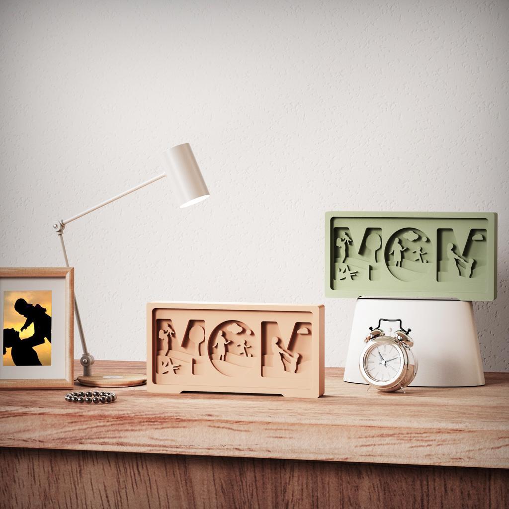 MOM Ornament Plaster Silicone Mold DIY Letter Candle Aromatherapy Making Epoxy Resin Molds Mother's Day Holiday Gifts Casting