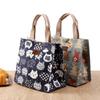 Japanese Style Small Canvas Tote Bag Women Daily Use Lunchbox Carrier Stylish Minimalist Shoulder