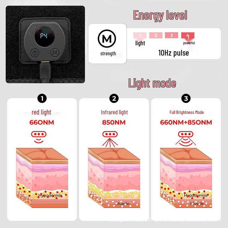 60-Bead Red Light Therapy Belt: Waist, Knee, Leg, Shoulder & Abdomen Warmer