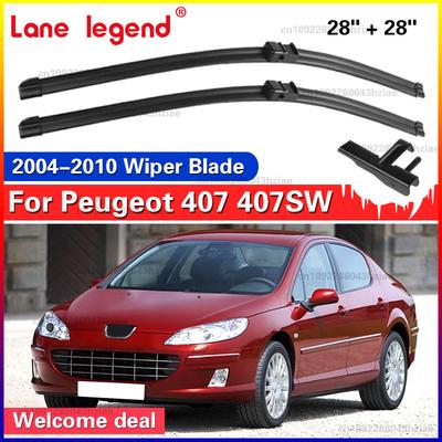 Wiper LHD Front Wiper Blades For Peugeot 407 407 SW 2004 - 2010 Windshield Windscreen Window Car Rain Brushes 28"+28"