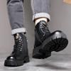 Genuine Leather Men's Boots Thick Soled Anti Slip Wear-resistant Shock-absorbing Ankle Boots Male Shoes Botas Para Hombre