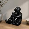 jijijing 3D Printed Puppy And Boy Statue, Dog & Owner Sculpture, Hugging Figurine Decor, Home Decoration Healing Ornament Gift