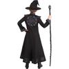 Wizard Costume Set for Kids with Hat Fine Fabric Black 120cm 4-5 Years Halloween
