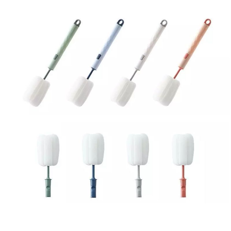 Soft Sponge Cup Brush  Long Handle Sponge Bottle Brush Drink Wineglass Bottle Glass Cup Washing Cleaning Kitchen