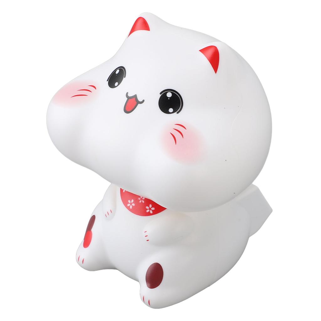 Dekoracja Kota Zasilana Solarnie Figurka Kota Szczęścia Automatycznie Kiwająca Ozdoba na Deskę Rozdzielczą Samochodu Biurko