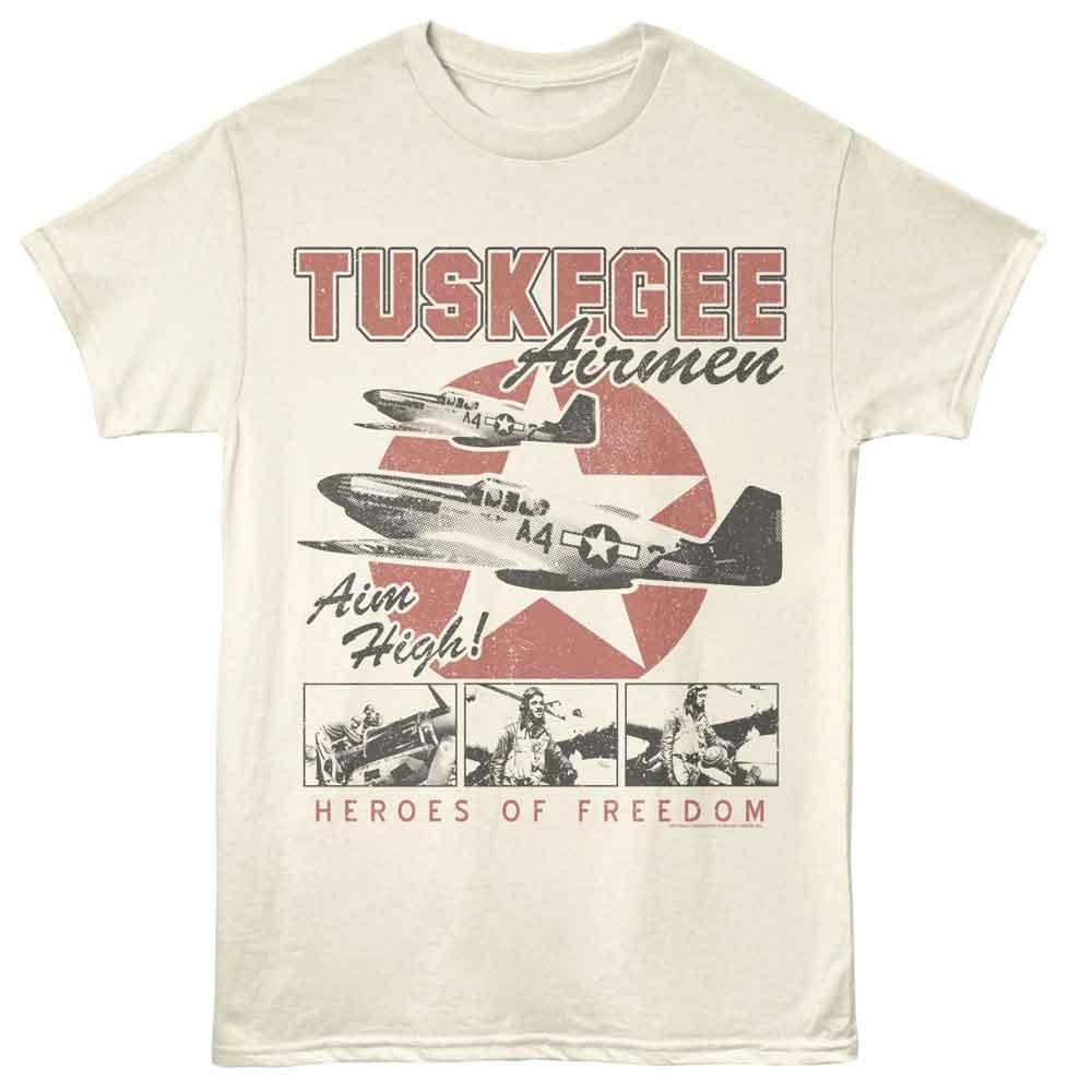 

Tuskegee Airmen - Aim High - Natural Adult Short Sleeve T-Sh 4XL