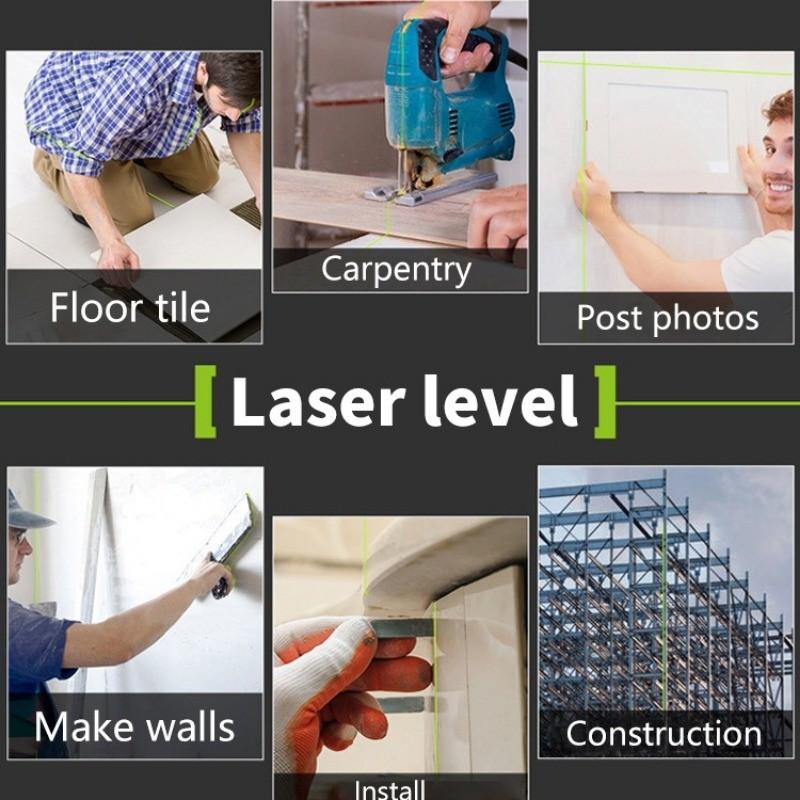 8/12/16 Lines Indoor/Outdoor Professional Green Lines Laser Level High-precision Automatic Self-Leveling Measuring Tools