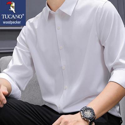 Men's Long-Sleeve Wrinkle-Free Business Casual Shirt