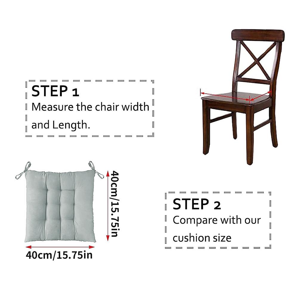 Chair Cushion Home Office Seat Cushion with Ties Thickened Car Cushion for Indoor Outdoor