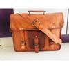 Vintage Leather Bag Men's Messenger Shoulder Laptop Bag Briefcase Satchel