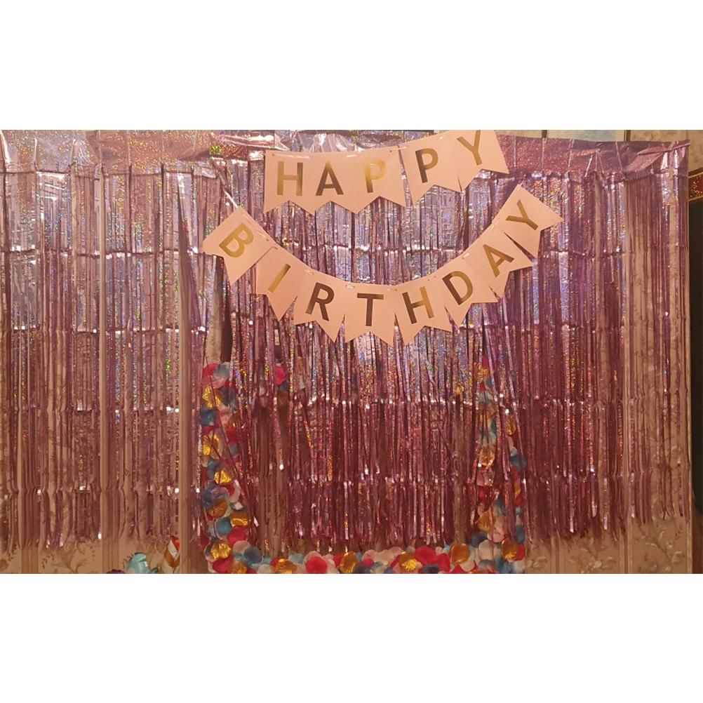 Purple Laser Rain Curtain 1x2M Party Backdrop Wall Decor