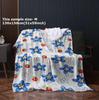 1PC Blanket Strawberry Cute blue flowers Flannel Thin blankets for Home Car Naps Camping Festival Perfect gifts four season use