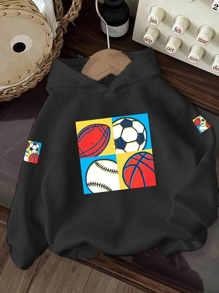 Questa nuova felpa sportiva casual per bambini autunno/inverno presenta un design stampato con divertenti motivi quadrati uno stile base di tutti i giorni.
