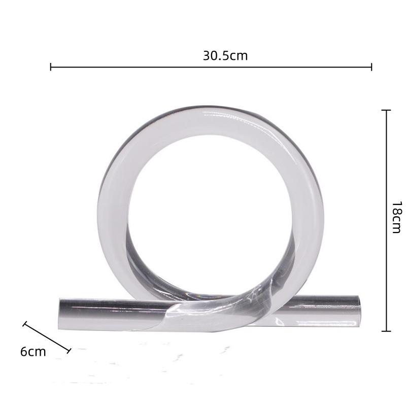 Transparent Acrylic Handicrafts Geometric Wound Rope Knot Ornaments Hollow Coil Decorative Figurines Home Decoration Accessories