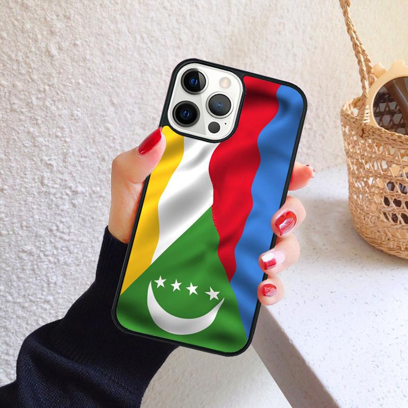 

Comoros Flag Phone Case for iPhone 17 Air 16 15 14 12 13 PLUS 11 PRO MAX Back Cover Fundas Shell iPhone 11pro max