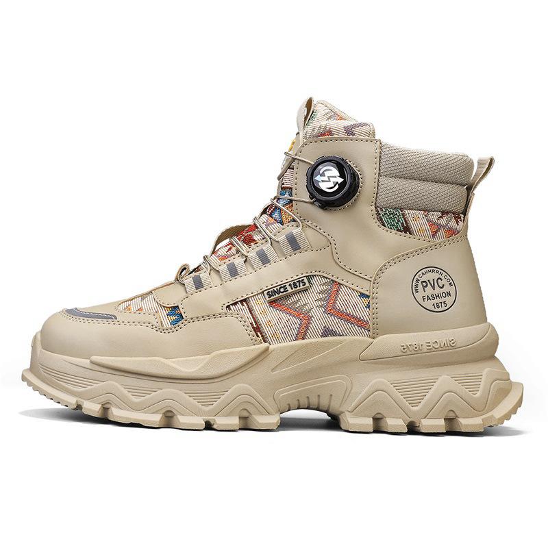 Tooling Martin boots new heightened platform locomotive boots trendy outdoor rotating buckle hiking shoes sports men's shoes