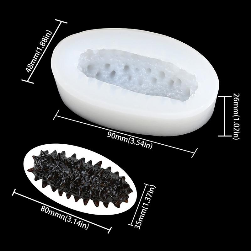 3D Simulate Abalone/Sea Cucumber Fondant Silicone Mold Jelly Chocolate Mould Diy Clay Candle Molds Cake Decorating Tool Bakeware