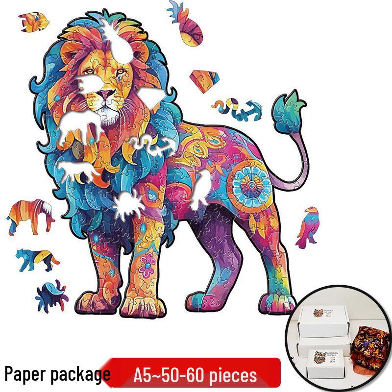 Irregular Animal Dog Penguin Wooden Puzzle in Stock