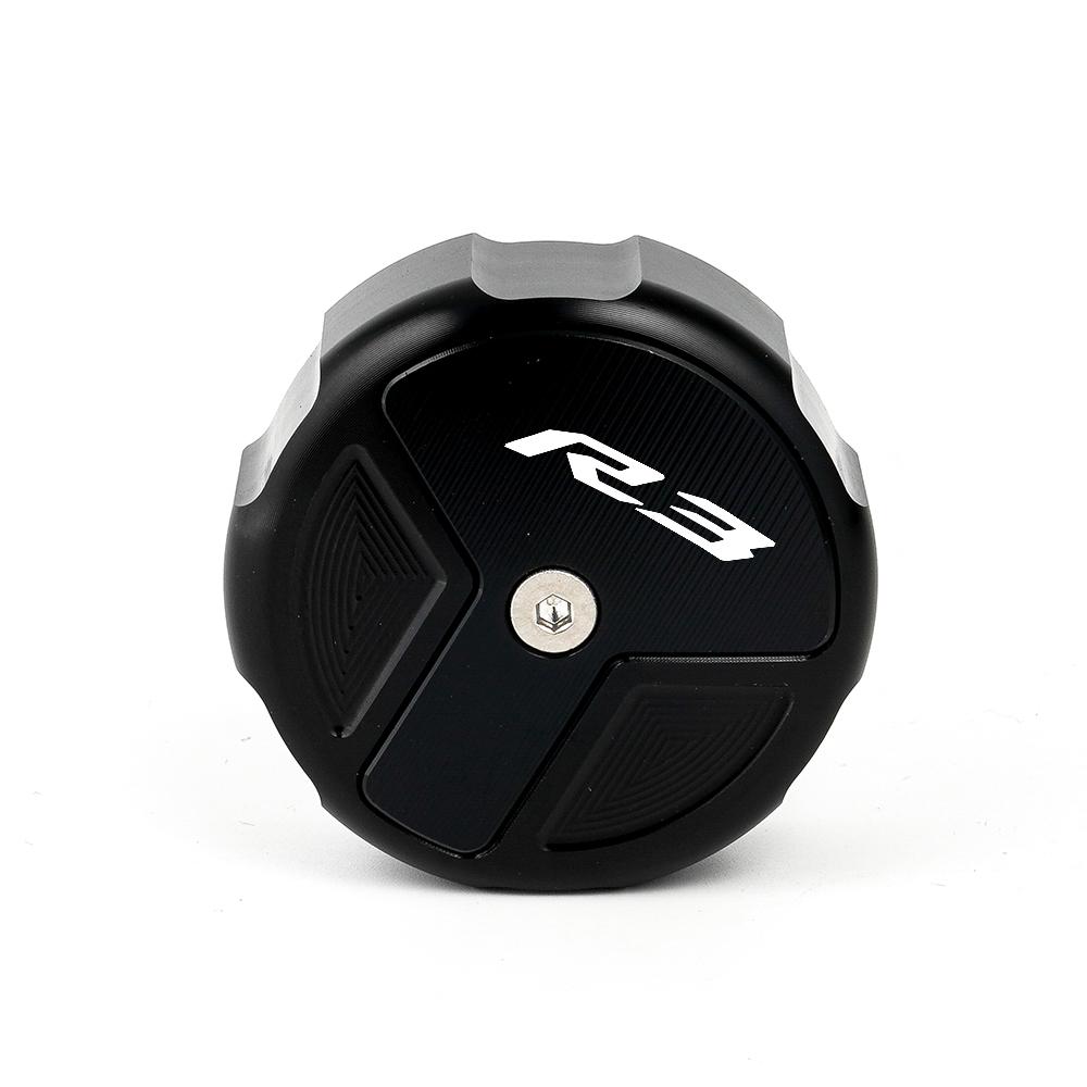 Logo:R3 Motocykl CNC hliníkový kryt nádržky zadní brzdové kapaliny pro YAMAHA YZF R3 YZFR3