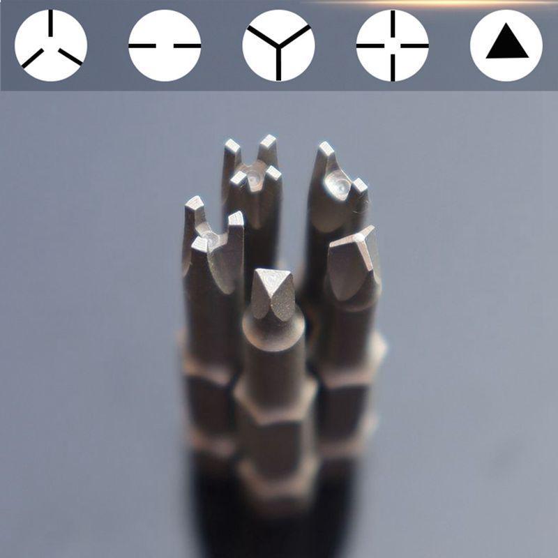 5Pcs Special Shaped Screwdriver Set 50mm U-shaped Y-Type Triangle Inner Cross Three Points Screwdriver Bit Tool