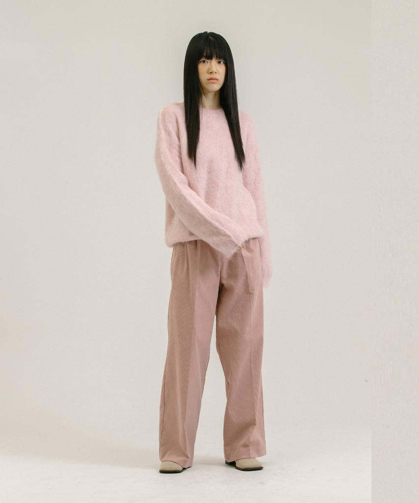 Nevel Everywear Corduroy Wide Pants_Pael Pink