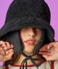 KOLEAT [Lined Fleece] Cozy Vegan Sheepskin Earmuff Bucket Hat [Black]