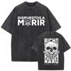 Washed Vintage Natos Waor Hijos De La Ruina Logo Album Merch T Shirts Mens Women Hip Hop Gothic Short Sleeve Tshirt Streetwear