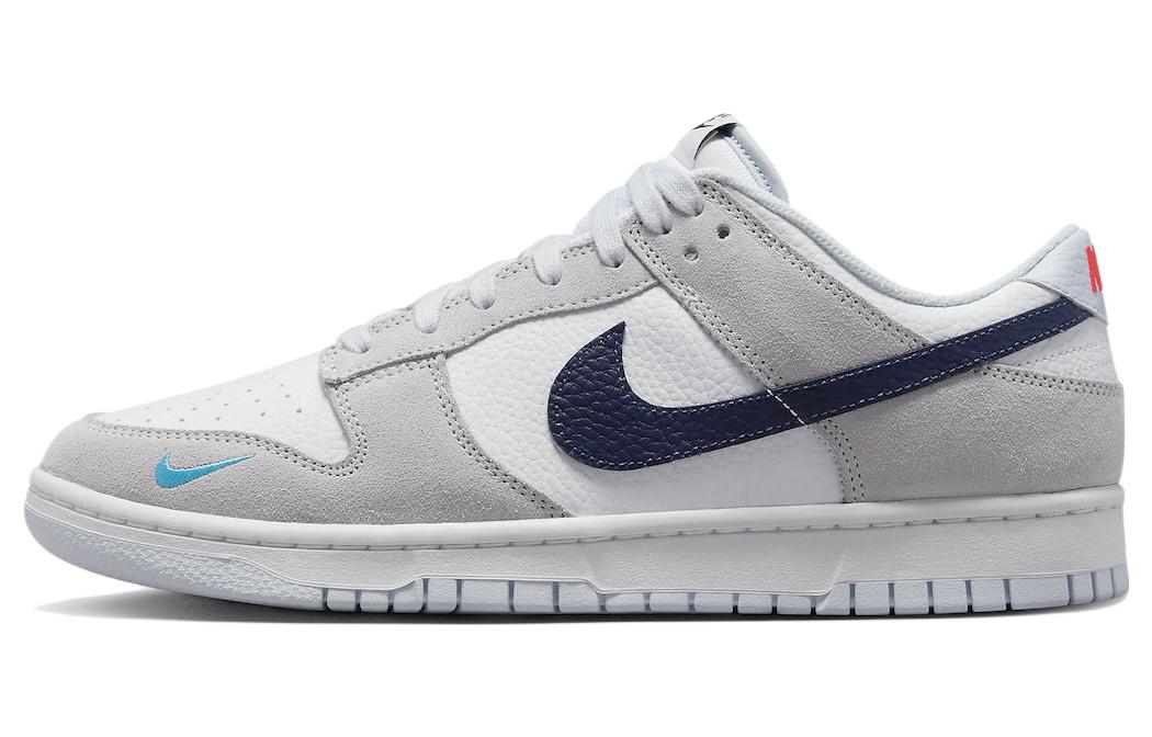 

Nike Dunk Low White Grey Navy Aqua Mini Swoosh FJ4227-001 38