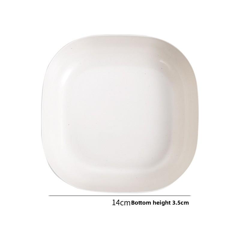 

Экологичная тарелка для костей из пшеничной соломы с основанием, квадратная глубокая тарелка для дома и обеда 14.2cm Dish бежевый