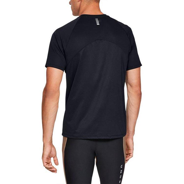 Under Armour Running Training Sports Straight-Cut T-Shirt Men Tops Black 1326587-001