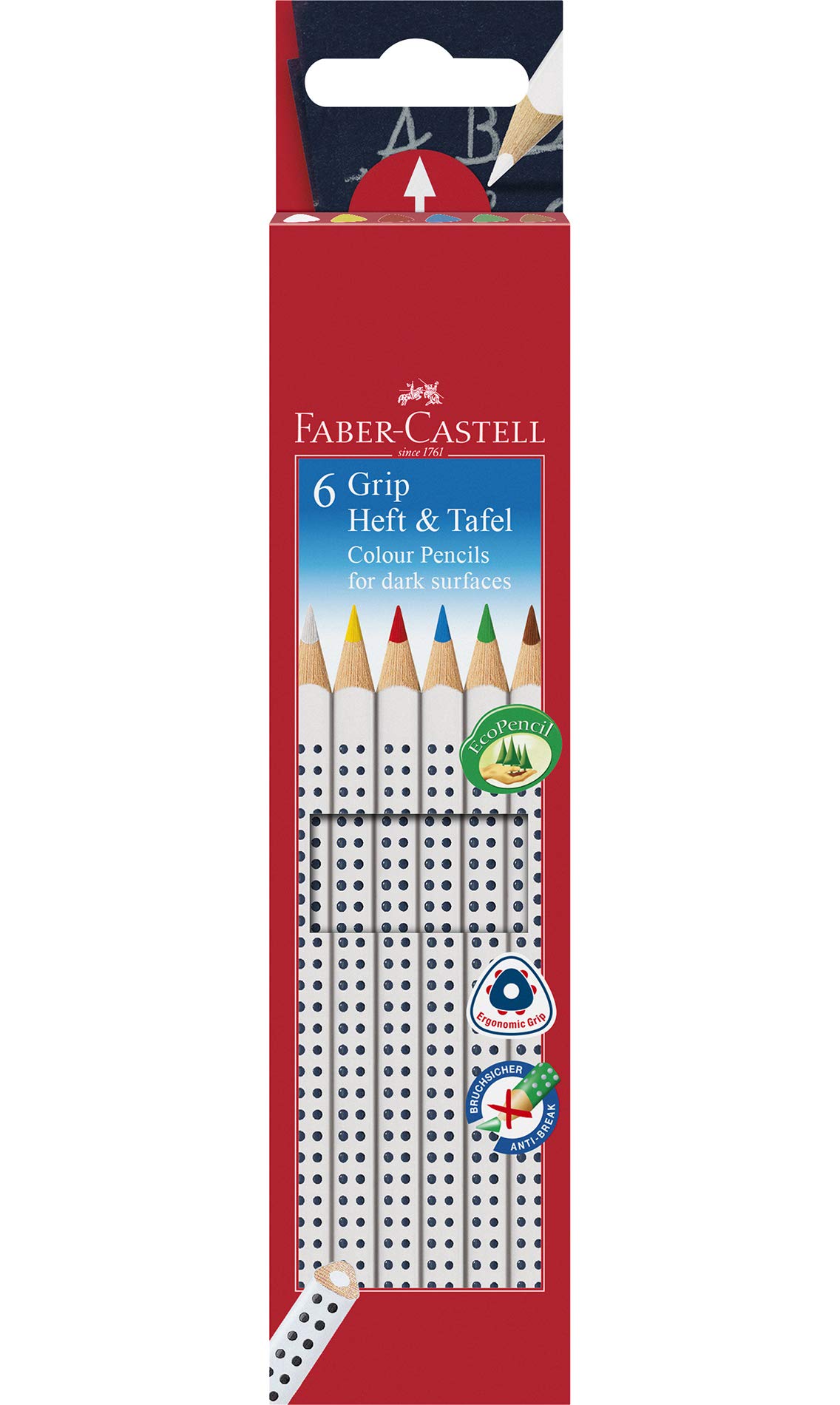 

Color Grip Watercolor Pencils Dark Surface 6 Colors 113210 Faber-Castell (Paper Box)
