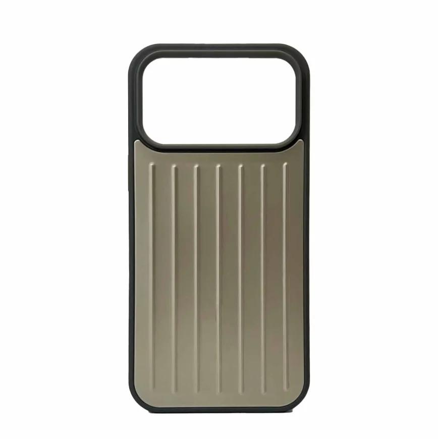 Minimalist Metal Ice Sensing Backplate Luxury Bussiness Sle Luggage Case for IPhone 17 Pro Max 16 15 Pro 14 13 Aluminum Shockproof Protective Case