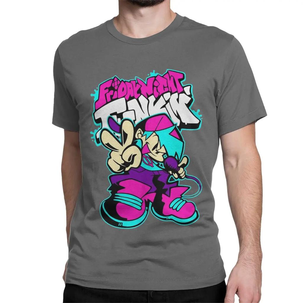 Freund Spiel FNF Bf T-Shirts für Männer Frauen 100% Baumwolle T-Shirt Friday Night Funkin Kurzarm T-Shirt Übergröße Oberteile