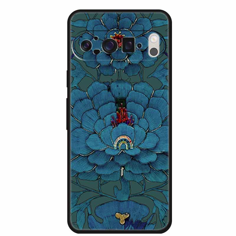 3D Emboss Cover For Google Pixel 9 Pro XL / Pixel 9 Pro / Pixel 9 Case Flower Relief Soft Silicone Cover For for Google Pixel 9
