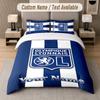 Custom Bedding Set Lyon FC Pattern, Print Name Text 1 Duvet Cover Plus 2 Pillowcases Home Textile