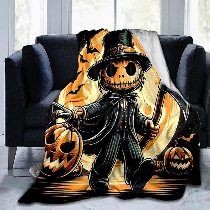 1pc Halloween Demon Blanket Soft Warms for Home Decor Gift, Living Room, Travel, Camping, Car Blankets