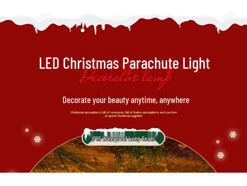 Santa Parachute LED Christmas Window Ornaments