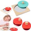 Hoshi Baby Wooden Montessori Mirror Peekaboo Knob Puzzle, Infant 3mos+ Tummy Time Toy